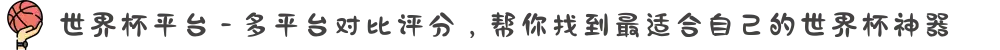 世界杯平台 - 多平台对比评分，帮你找到最适合自己的世界杯神器